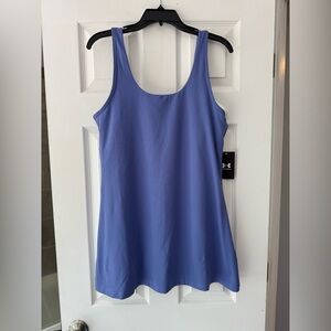 💪🏻🆕Under Armour Blue Motion Tank Dress With Built In Compression Shorts, XL💪🏻